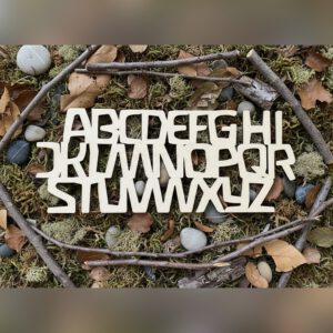 Buchstaben ABC aus Holz, Wand Deko Schriftzug fürs Kinderzimmer
