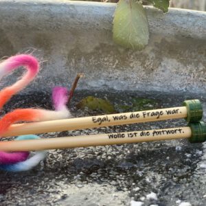 Personalisierte, hochwertige Jackenstricknadeln aus Bambus