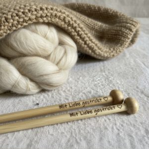 Personalisierte Bambus Holz Stricknadeln in verschiedenen Größen zu jedem Anlass