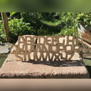 Buchstaben ABC aus Holz, Wand Deko Schriftzug fürs Kinderzimmer