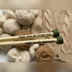 Personalisierte, hochwertige Jackenstricknadeln aus Bambus